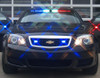 Sound-off Ford Law Enforcement Interceptor Sedan (Taurus) n-Force Interior Front Facing LED Light Bar, Single Color, R/B/R/W/W/R/B/R, 2010-2019 Ford Interceptor Sedan / Taurus, ENFWBRFF05