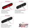 SoundOff Signal mPOWER Fascia 3-inch Quick Mount LED Light Head, 8-LED, RED/AMBER, Black Housing, EMPS1000X-K