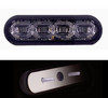 SoundOff Signal mPOWER Fascia 3-inch Quick Mount LED Light Head, 8-LED, BLUE/AMBER, Black Housing, EMPS1000X-M