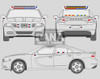 New 2023 Silver Dodge Charger PPV V8 RWD ready to be built as a Marked Patrol Package Police Pursuit Car (Emergency Lighting, Siren, Controller, Partition, Window Bars, etc.), + Delivery, S3