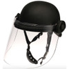 Paulson DK5-X.250AF - Field Mount Tactical Face Shield Anti-fog/anti-abrasion designed to fit most PASGT style helmets with front brims. Helmets not included, Shield length is 8". Shield thickness is .250"