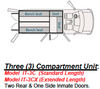 American Aluminum GMC Savannah Van Inmate Transport Modular System, Standard Length, with Compartment Options