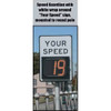 MPH Speed Guardian Radar Speed Display Sign Package, Pole Mount, Pole Not Included, 2-Digit Amber Display with Overspeed Notifications, choose 110 Volt AC, Internal Battery, or Solar Powered