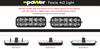 SoundOff Signal mPOWER Fascia 4 x 2 inch LED Light Head EMPSA05, Double, Stacked, choose 12/16-LED (1-color), 24-LED (2 colors), or 36-LED (3 colors) per head, Silicone housing, choose Stud (Hood or Grille), Quick (Surface or Flush), or Screw Mount