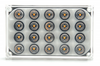 SoundOff, mPower 6x4 Turn Series, 20 LED Lighthead, available in Amber with Silicone Clear Lens, choose stud mount, quick mount, or screw mount, optional bezel