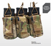 Point Blank Rifle Mag Pouch TRIPLE 2-Stacked Molle Compatible Webbing