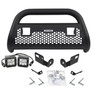 Go Rhino 5519211T GMC Sierra 1500 2014-2015 RC2 LR- Complete kit: Bull Bar, Front Guard + Brackets +Lights, Black Textured Mild Steel (Lights Included) Installation Kit Included