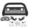 Go Rhino 5552211T Toyota Tacoma 2005-2015 RC2 LR- Complete kit: Bull Bar, Front Guard + Brackets +Lights, Black Textured Mild Steel (Lights Included) Installation Kit Included