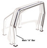 Go Rhino 90001PS Universal Front main A bar, RHINO Bed Bar, Roll Bar, Polished Stainless Steel, Mounting Kit Included