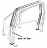 Go Rhino 90002PS Universal Rear main B bar, RHINO Bed Bar, Roll Bar, Polished Stainless Steel, Mounting Kit Included