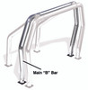 Go Rhino 91002C Universal Rear main B bar, RHINO Bed Bar, Roll Bar, Chrome Mild Steel, Mounting Kit Included