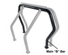 Go Rhino 93002B Universal Rear main B bar, RHINO Bed Bar, Roll Bar, Black Mild Steel, Mounting Kit Included