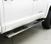 Go Rhino 685404387PS Chevrolet, Silverado 2500HD, 3500HD, 2015 - 2019, 5 inch OE Xtreme Low Profile - Complete Kit: Stainless steel, Polished, 650087PS side bars + 6840435 OE Xtreme Brackets. 5 inch wide x 87 inch long side bars, Diesel only