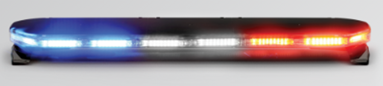 Code 3 Covert Series Matrix Enabled Lightbar, Low Profile, 48 Inch or 52 Inch, Tri Color - Red/Blue/White Front - Red/Blue/Amber Rear