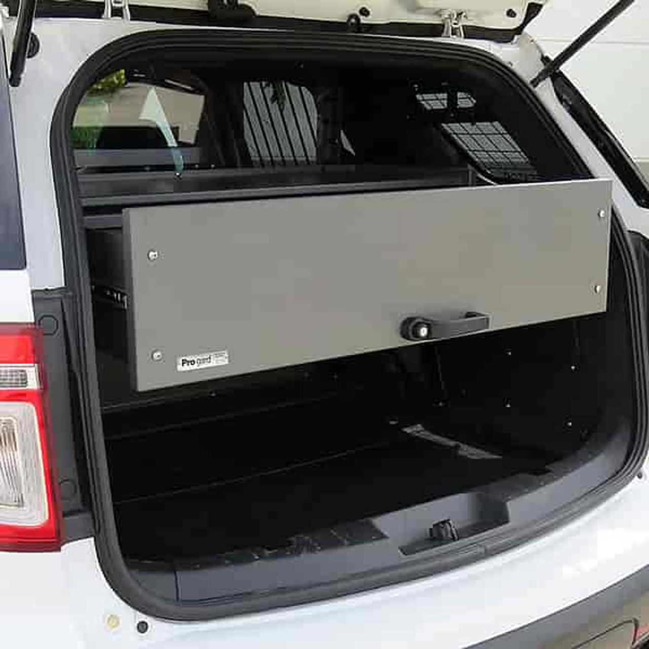 Pro-Gard Aluminum Or Wooden Weapon And Storage Drawers, Compartmentalize And Secure Cargo Area, Mounts With or Without Cargo Barrier, For 2013-2022 Ford Interceptor Utility Or 2015-2022 Chevrolet Tahoe PPV
