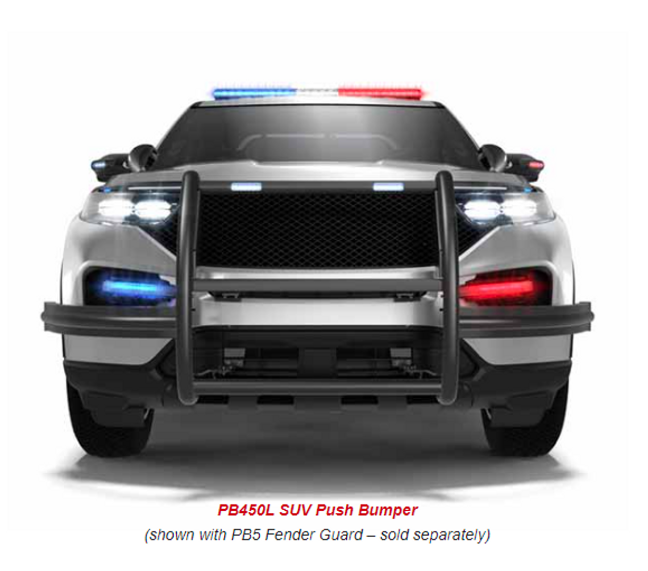 Setina PB450L Lighted Push Bumpers For 2012-2019 Ford PI Sedan  (Ford Code #60B Required For Install)