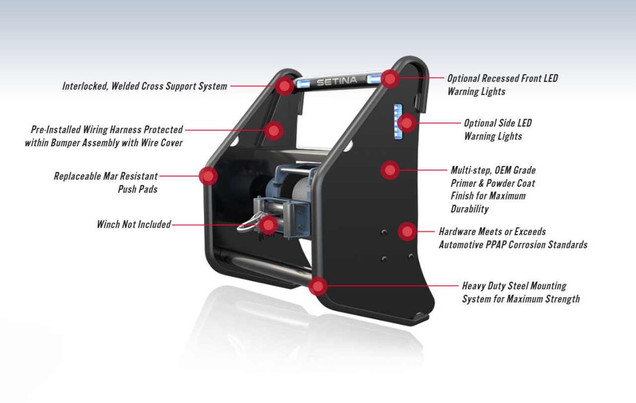 Setina PB400 Push Bumpers For 2017-2023 Ford F250-550