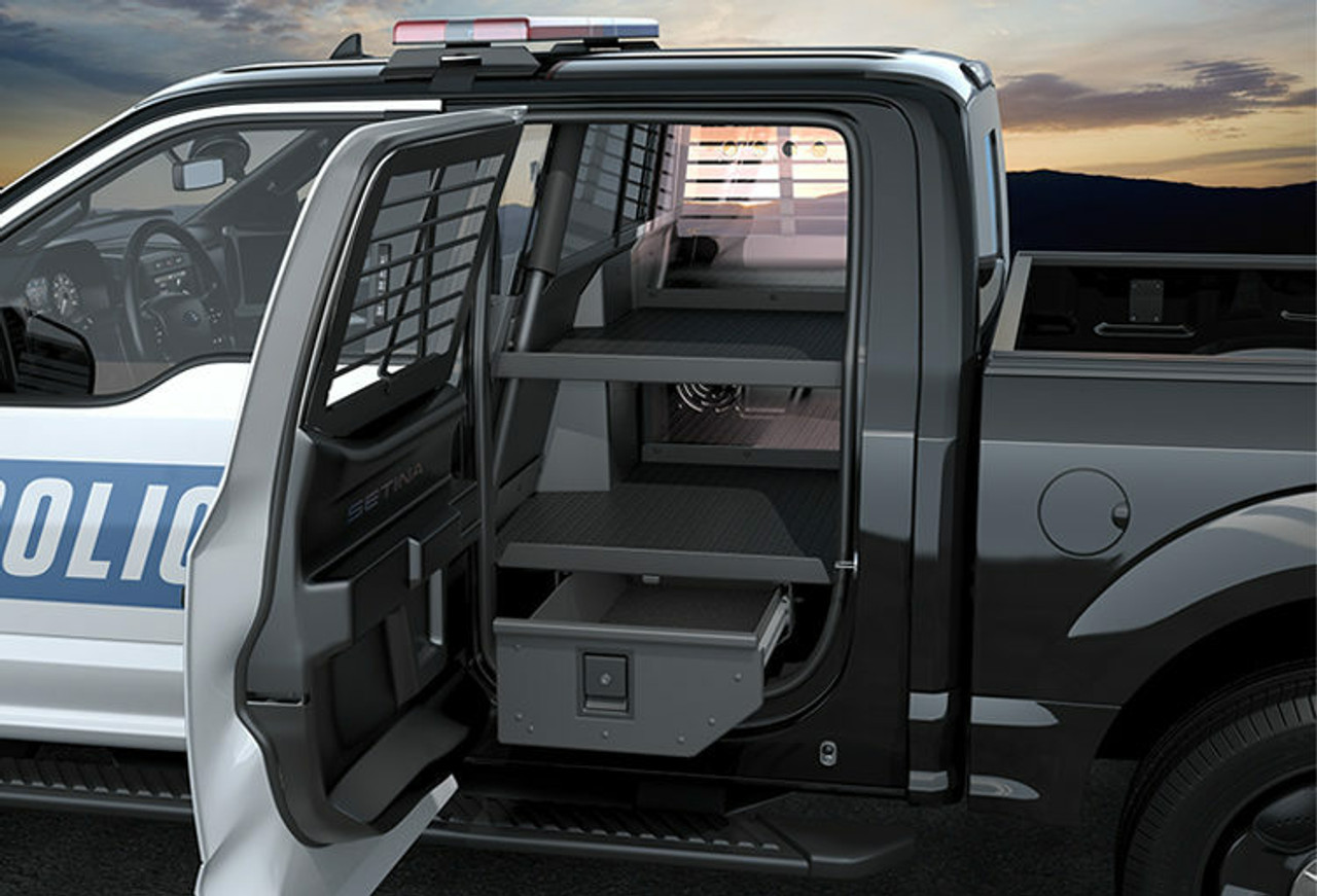 Setina Cargo Deck, Single Prisoner Transportation Max or Super Max System For 2017-2023 Ford F250-500