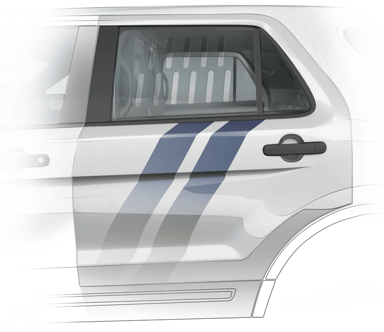 Setina Window Barriers Pair, For 2020-2022 Chevrolet Silverado 2500-3500
