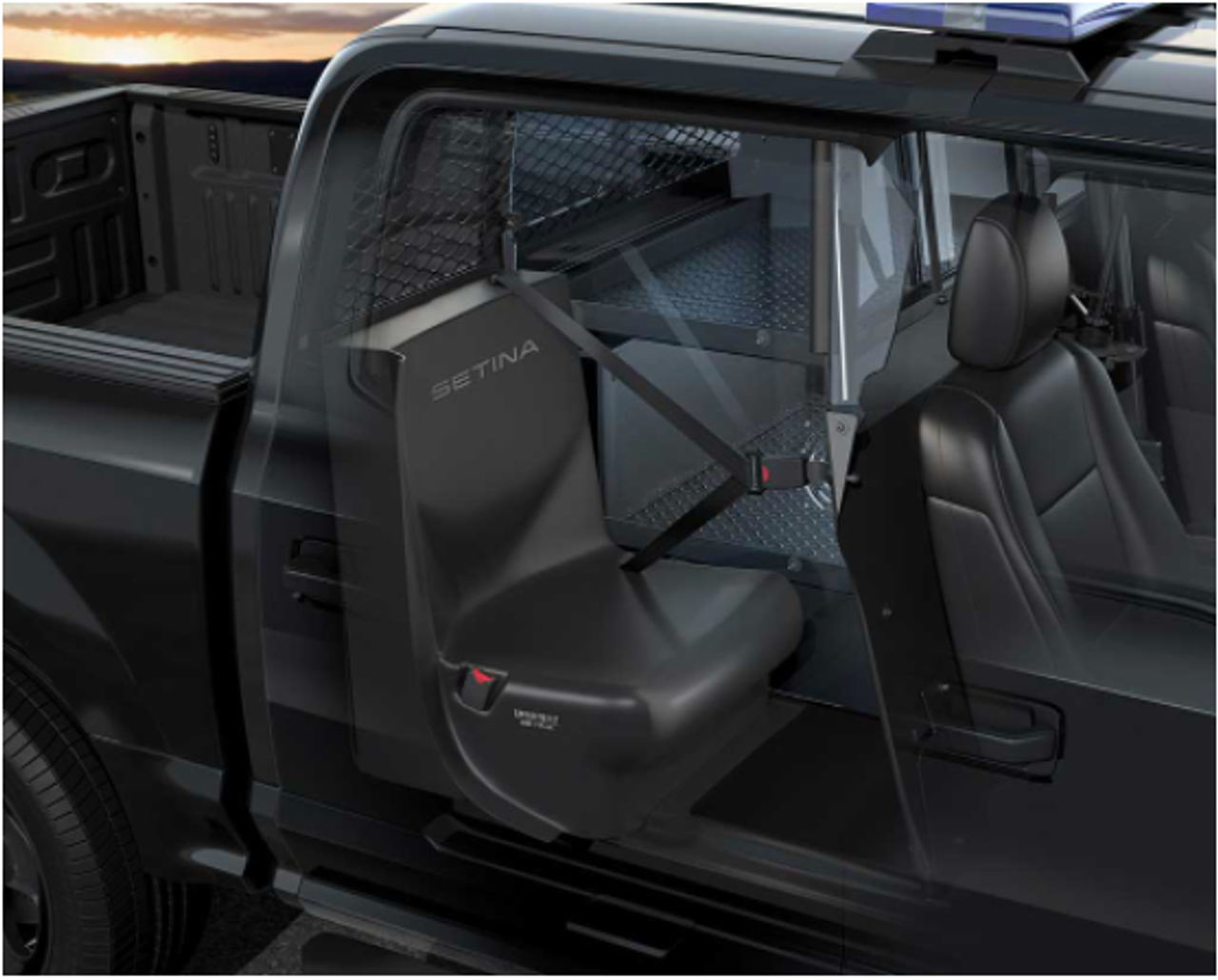 Setina Cargo Deck, Single Prisoner Transportation Max Or Super Max System For 2019-2023 Dodge RAM 1500