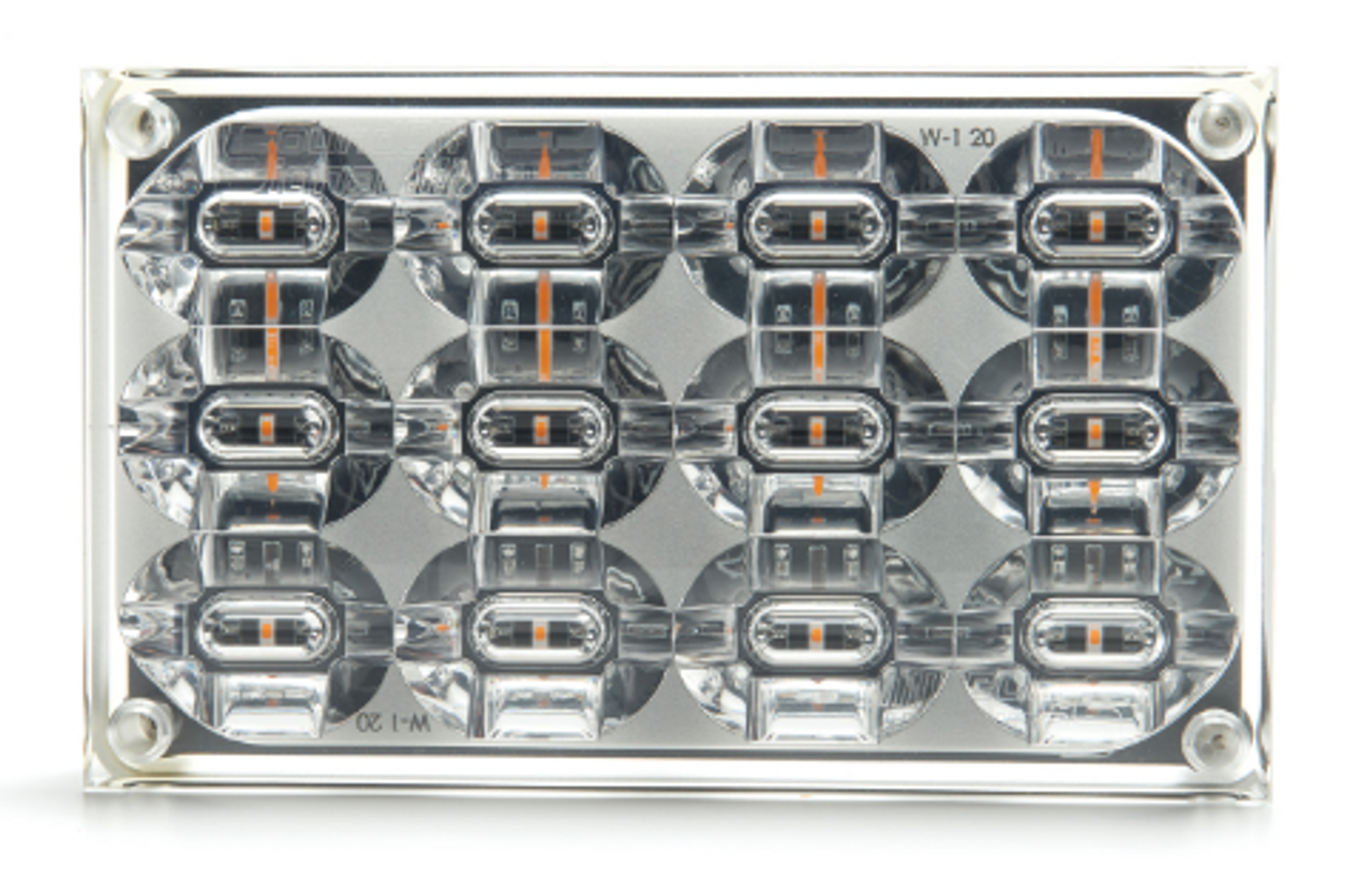 SoundOff, mPower 6x4 P Warning Series, 12 LED Lighthead, available in Red, Blue, Amber, Green and White with Polycarb Clear Lens, choose stud mount or screw mount, optional bezel
