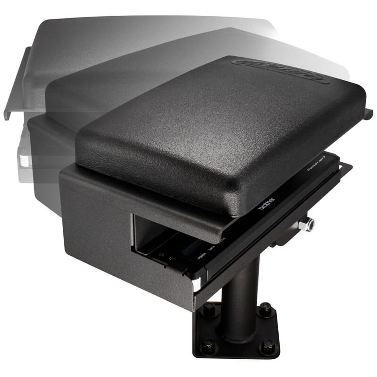 Jotto-Desk 425-0017,Hinged Printek Brother Armrest Console Accessory, Horizontal or Vertical Mount