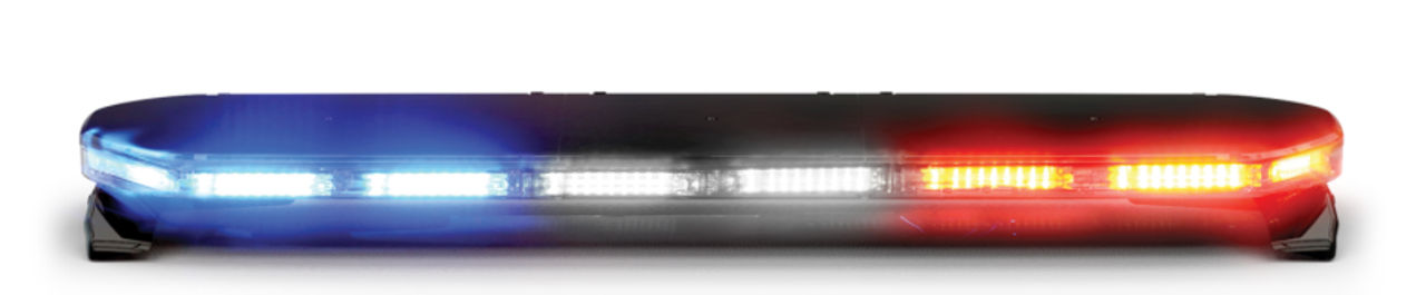 CODE-3 Covert LED Light Bar, Dual Color, 2-colors per head (amber/white), Matrix Enabled, 52 inches, 1.6 inches tall, Quick installation with CAT5 connection, Class 1 & NFPA Certified - 16-32605-CM