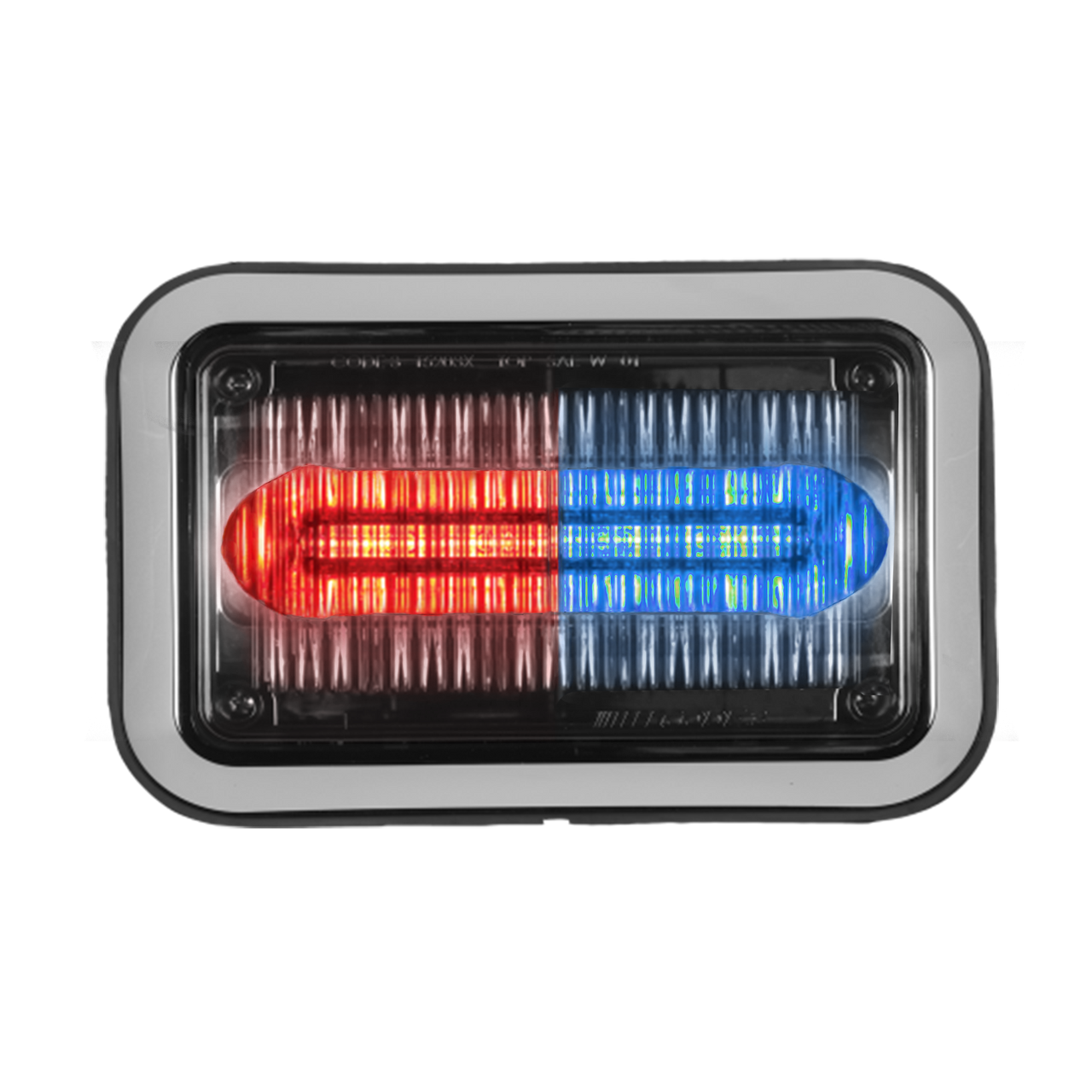 Code-3 - PRIZM II Perimeter Lights - 4x6 Inch, Available in Single, Split, or Steady Burn, 12 LED per lighthead, Optional Chrome Bezel