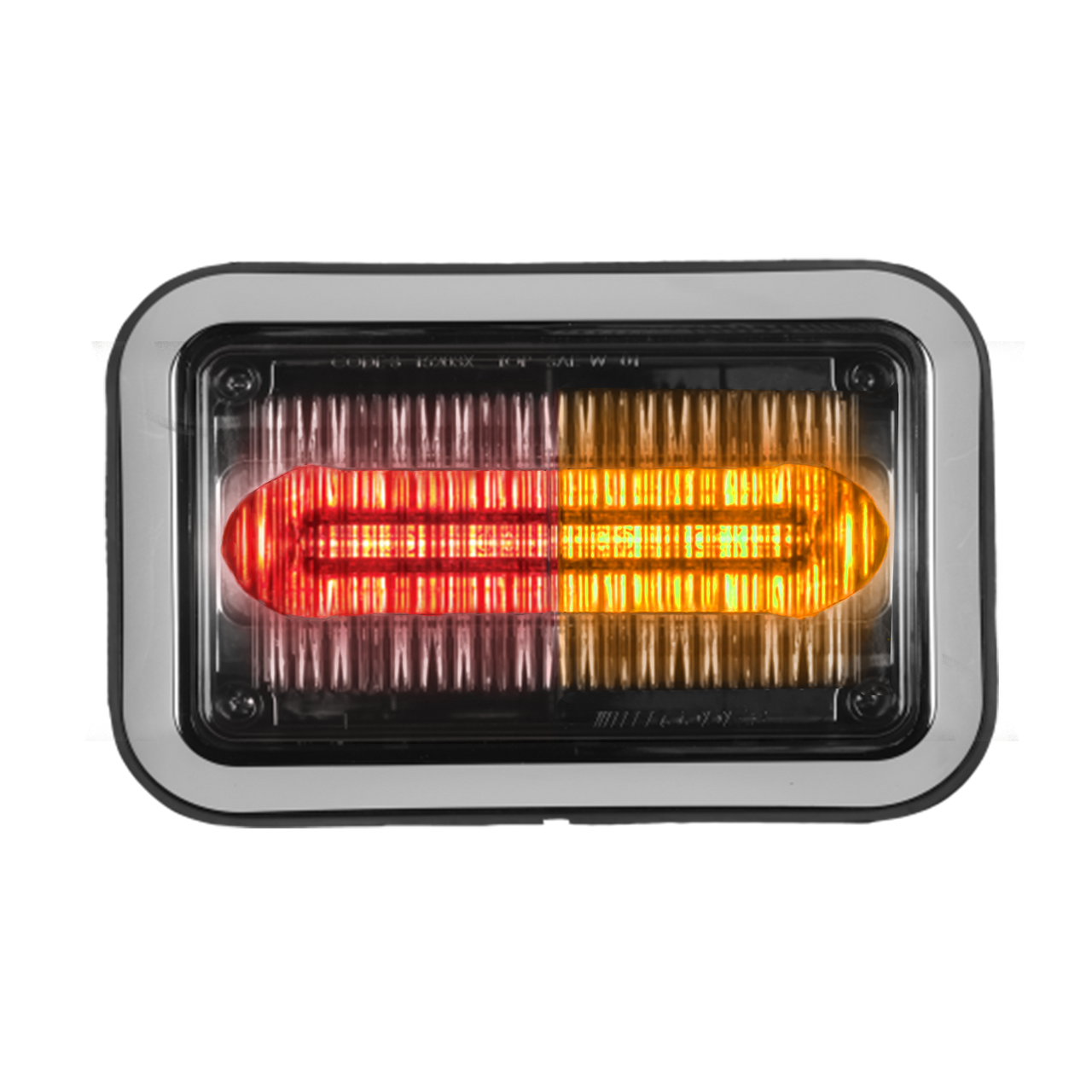 Code-3 - PRIZM II Perimeter Lights - 4x6 Inch, Available in Single, Split, or Steady Burn, 12 LED per lighthead, Optional Chrome Bezel