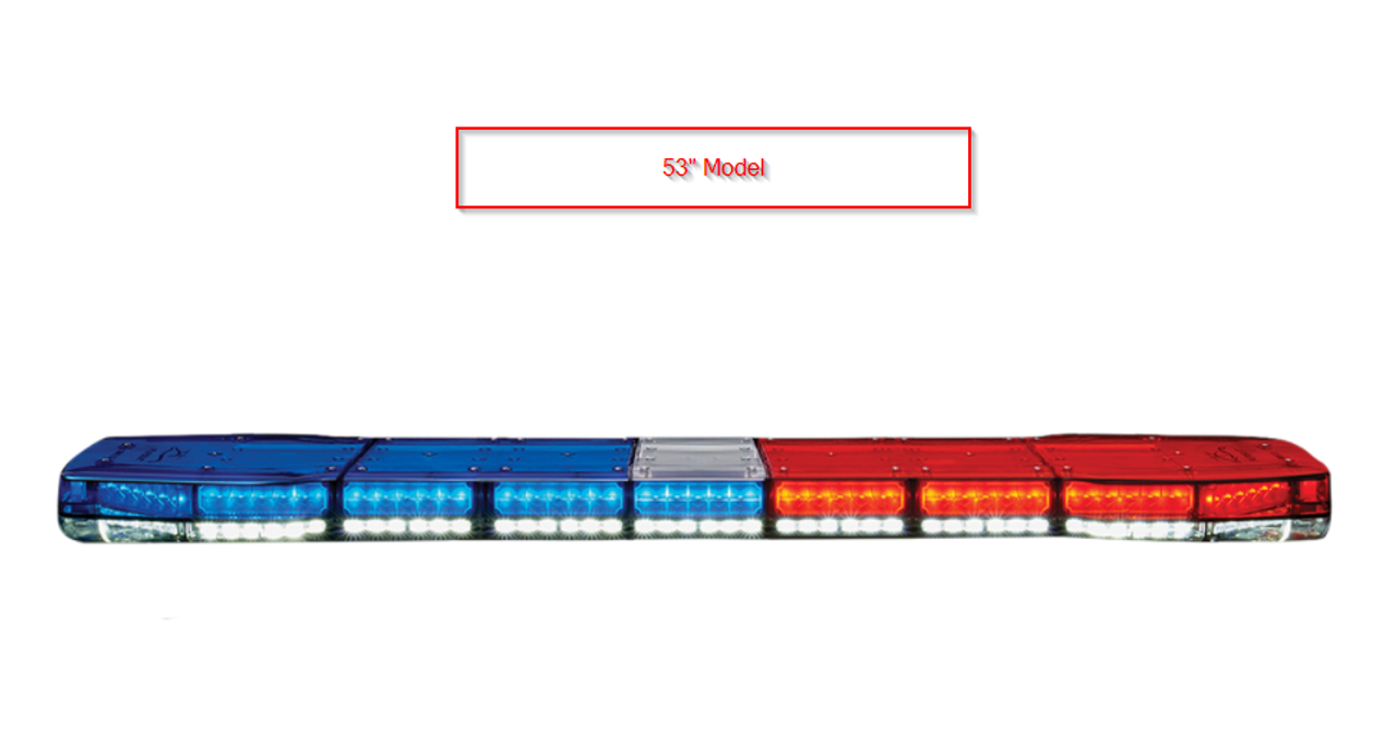 Code-3 Pursuit LED Light Bar, Dual Levels of Lighting Create Unique & Intense Flash Patterns, 53 inch, includes mounting hardware