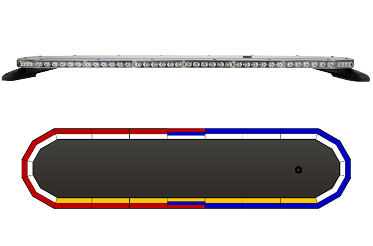 SoundOff mPower LED Lightbar 55 inches RW/BW Front (RBW Center) - RA/BA Rear (RBA Center), comes with free Mounting Hardware for 2017-2020 Ford F-150, Mounting Hardware can be changed, EMPLB00KPK-00K