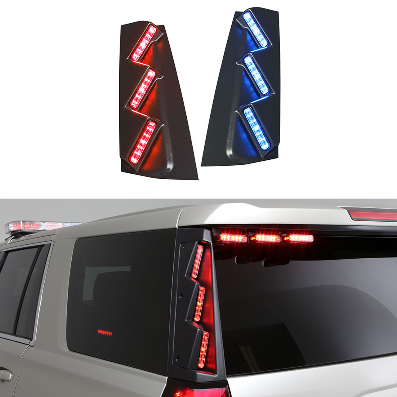 CLOSE OUT Whelen RPWT45 Outer Edge Rear Pillar Chevy Tahoe 2015-2020 TRIO Blue/Amber/White