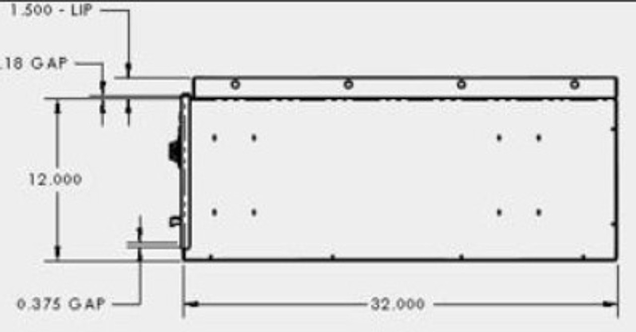 Troy Products CP-GB203212-PBK-T, Storage Vault, 20"W x 32"L x 12" w/ PBK & locking slides