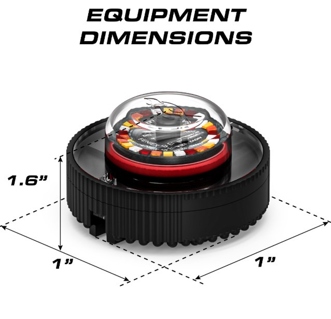 Feniex Quad Cannon Q-2222 - 120° Hide-a-way LED Corner Light Head