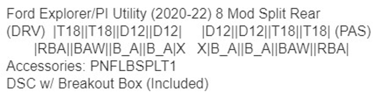 Soundoff mPower Arrow and Warning LED System, 2020-2023 Ford Interceptor Utility, 4 modules per side, Warning and Traffic Advisor Functionality, Color Layout Detailed Below, EMPAK003UW