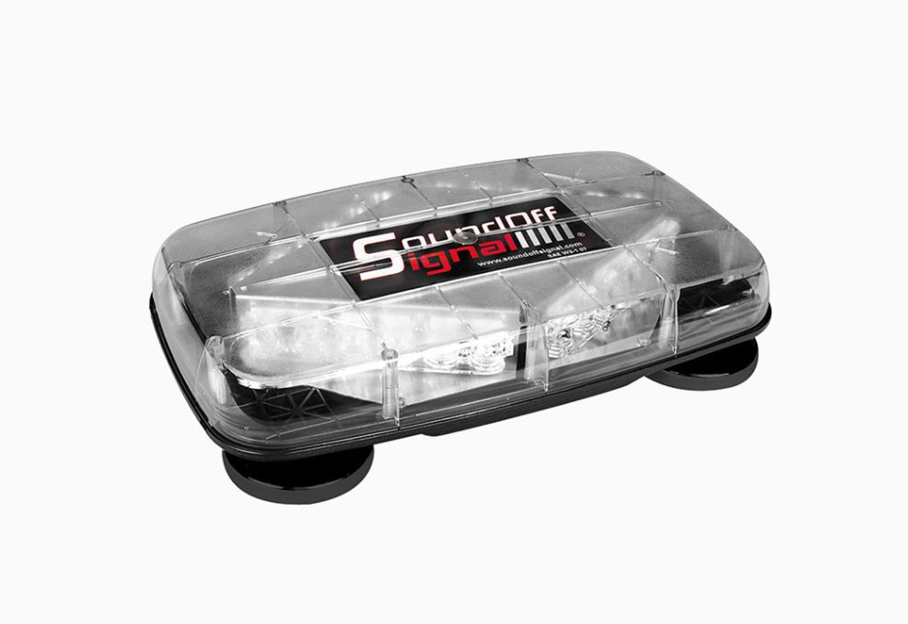 SoundOff Pinnacle Mini LED Lightbar, Permanent Mount EPL7000 Series, Amber/White, EPLMB0030Z