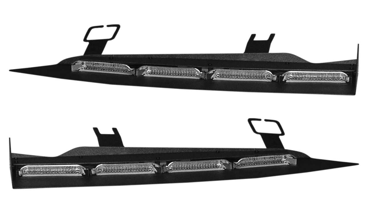 Sound-off Ford Law Enforcement Interceptor Sedan (Taurus) n-Force Interior Front Facing LED Light Bar, Single Color, R/B/R/W/W/R/B/R, 2010-2019 Ford Interceptor Sedan / Taurus, ENFWBRFF05