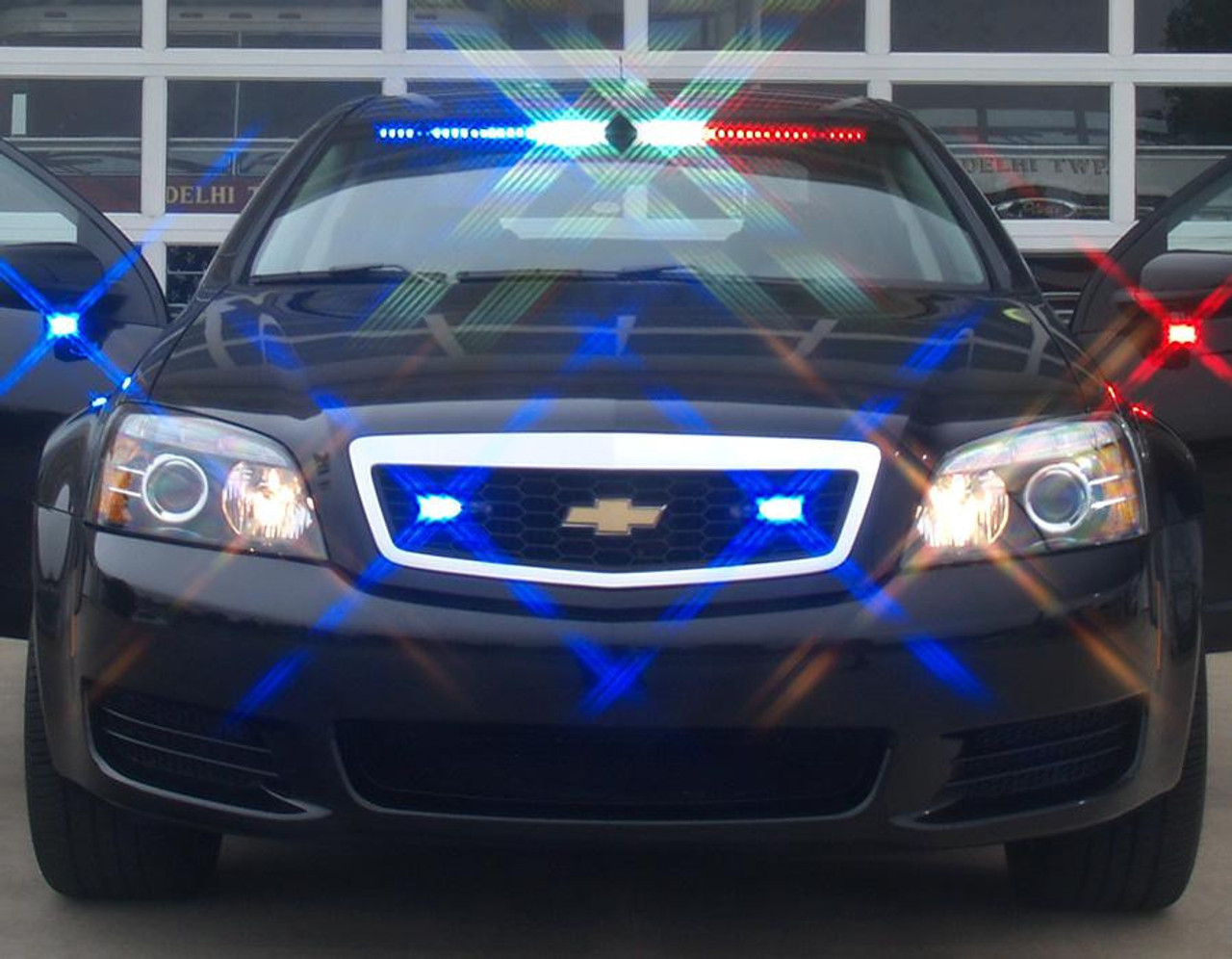 SoundOff - nForce Interior Front Facing LED Light Bar, Single Color Red Driver / Blue Passenger - 2015-2023 Dodge Charger without Console, ENFWB001J9