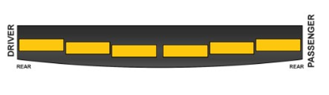 SoundOff nForce Interior Rear Facing LED Light Bar, Single Color All Amber, 2020-223 Interceptor Utility with Option 76P, ENFWB00ER3