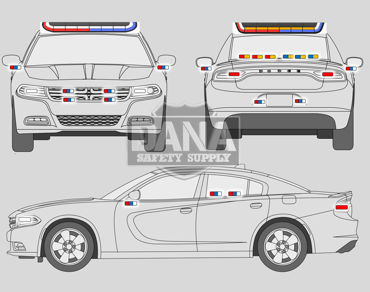 New 2023 Black Dodge Charger PPV V8 RWD ready to be built as a Marked Patrol Package Police Pursuit Car (Emergency Lighting, Siren, Controller, Partition, Window Bars, etc.), BCM4, + Delivery
