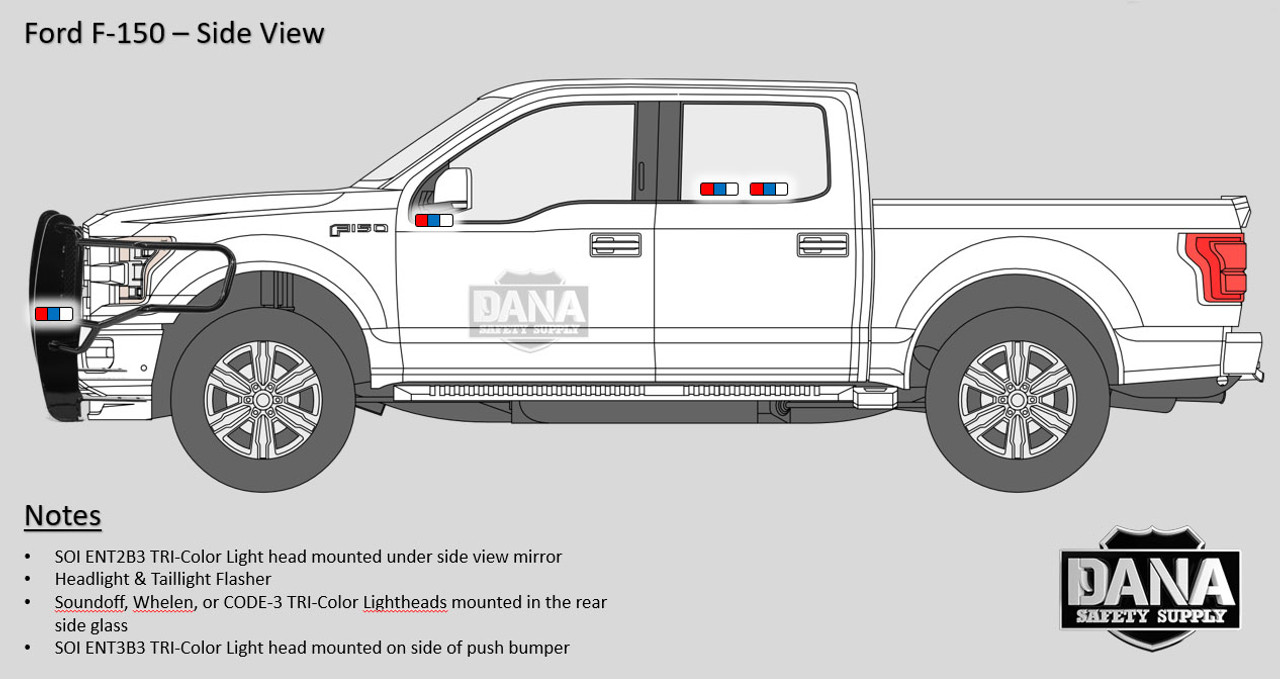 New 2023 Black F-150 PPV Police Responder 4x4 ready to be built as an Admin Package (Emergency Lighting, Siren, Controller,  Console, etc.), + Delivery, TK23F150-B10