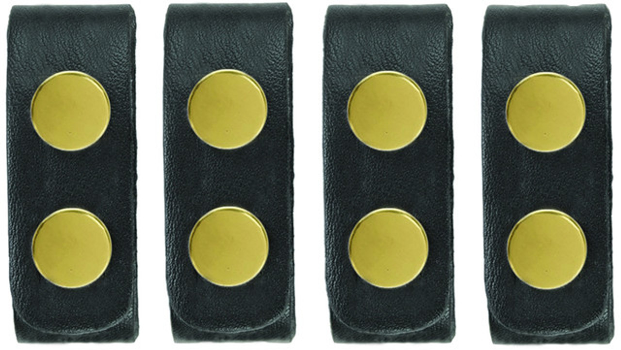 Hero's Pride AirTek Standard Belt Keepers, 4-Pack, 15/16", Plain, Brass Snap