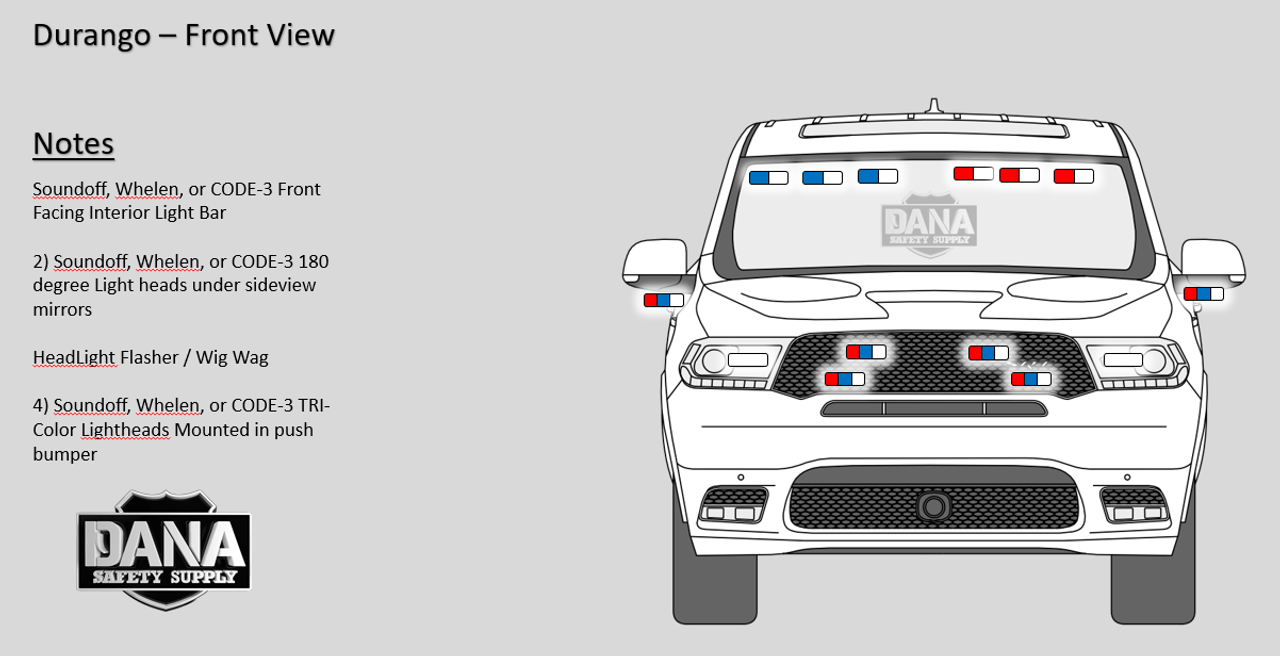 New 2023 Black Dodge Durango PPV Police Package SUV AWD V8, ready to be built as an Admin Package (Emergency Lighting, Siren, Controller,  Console, etc.), + Delivery, DURAB4