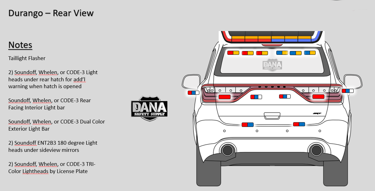 New 2023 White Dodge Durango PPV Police Package SUV AWD V8, ready to be built as a Marked Patrol Package (Emergency Lighting, Siren, Controller,  Console, Partition, etc.), + Delivery, DURMPS5