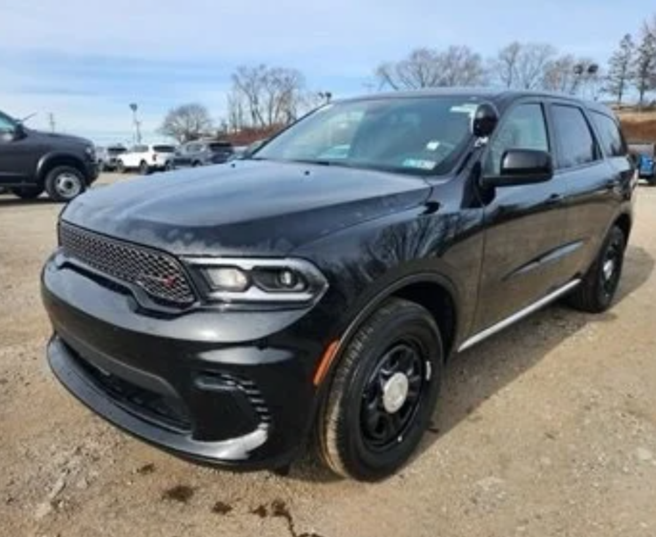 New 2023 Black Dodge Durango PPV V6 Police Package SUV AWD, ready to be built as a Marked Patrol Package (Emergency Lighting, Siren, Controller,  Console, Partition, etc.), + Delivery, DURMP6B1