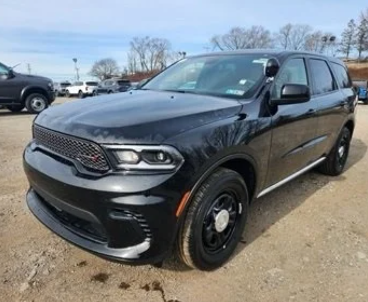 New 2023 Black Dodge Durango PPV V6 Police Package SUV AWD, ready to be built as a Marked Patrol Package (Emergency Lighting, Siren, Controller,  Console, Partition, etc.), + Delivery, DURMP6B2