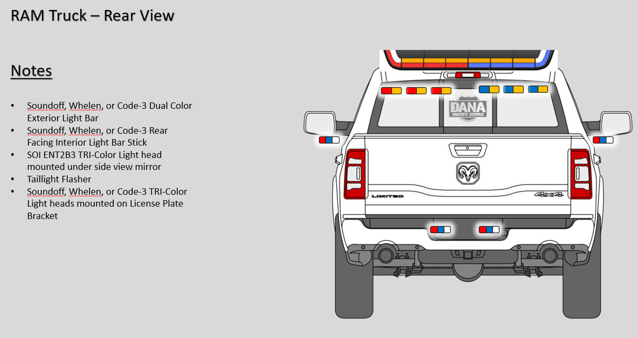 New 2023 White Dodge Ram 1500 SSV 4x4 Truck, ready to be built as an Admin Package (Emergency Lighting, Siren, Controller,  Console, Partition, Window Bars, etc.), + Delivery, 23RAMMP1