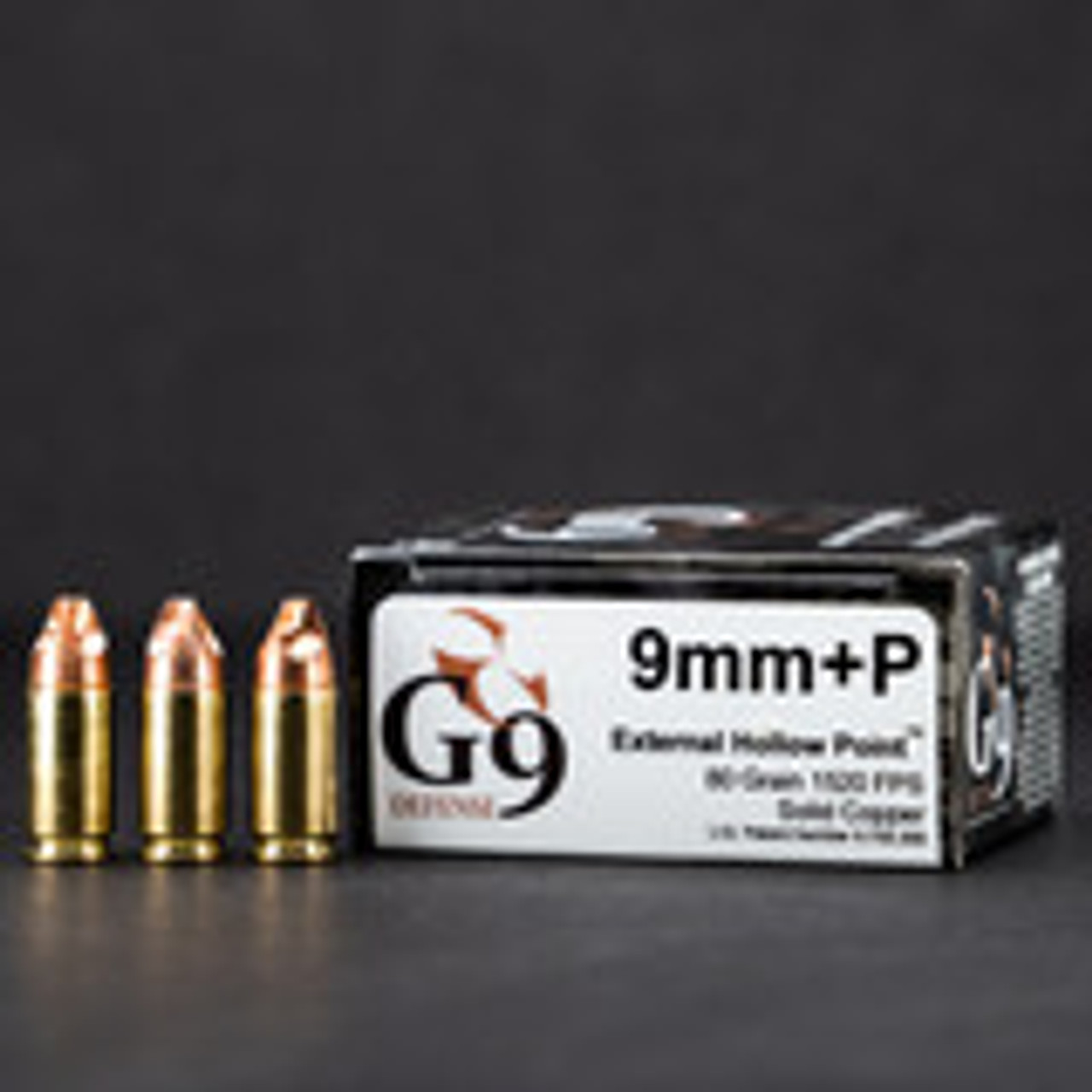 G9 Defense 9mm +P 80 gr Copper EHP 20ct Box
