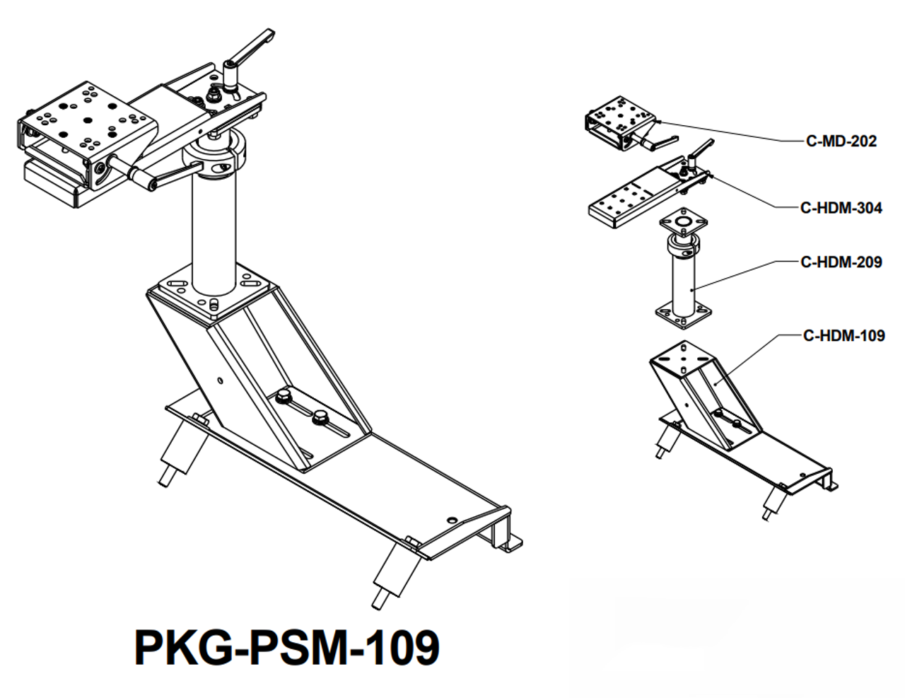 Havis PKG-PSM-109 Standard Passenger Side Mount Package, Ford Expedition, 1997-2017