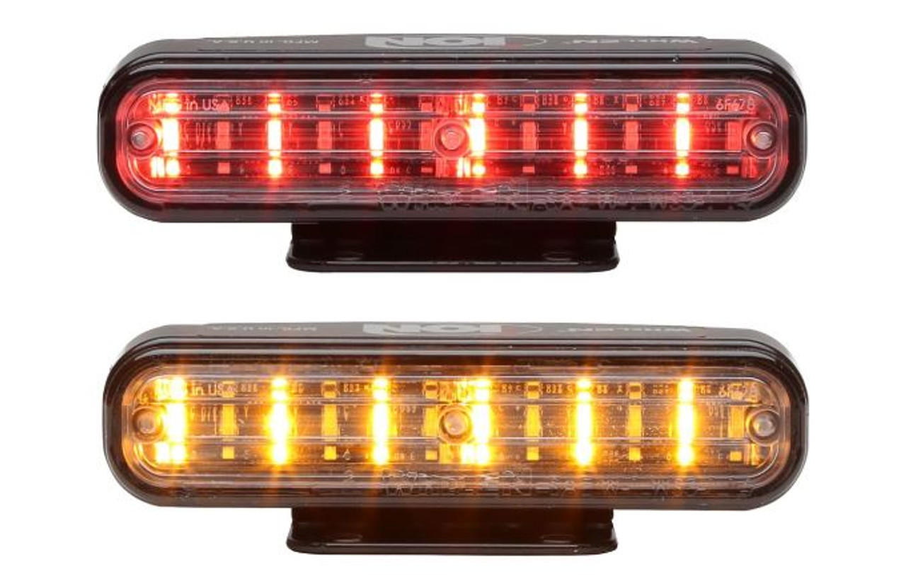 Whelen ION DUO Series Linear-LED® Universal Light, Red/Amber, Clear Lens, I2K